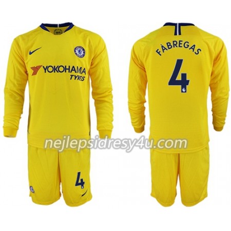 Fotbalový Dres Chelsea Fabregas 4 Dětské Venkovní 2018/19 Dlouhý Rukáv